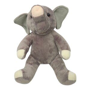 Build A Bear Gray Elephant Plush 13" Sitting Stuffed Animal Toy BABW